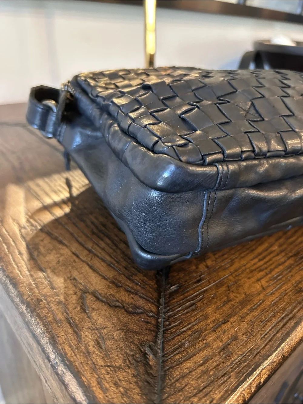 Ashwood Vintage Woven Leather Crossbody Bag